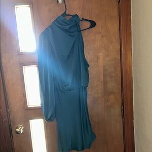 Teal One-Shoulder Dress